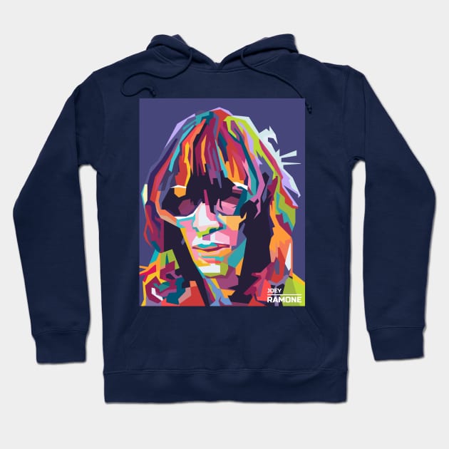 Abstract Joey Ramone in WPAP Hoodie by smd90